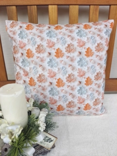 Povlak na polštář 40 x 40 cm – podzimní žaludy a listí